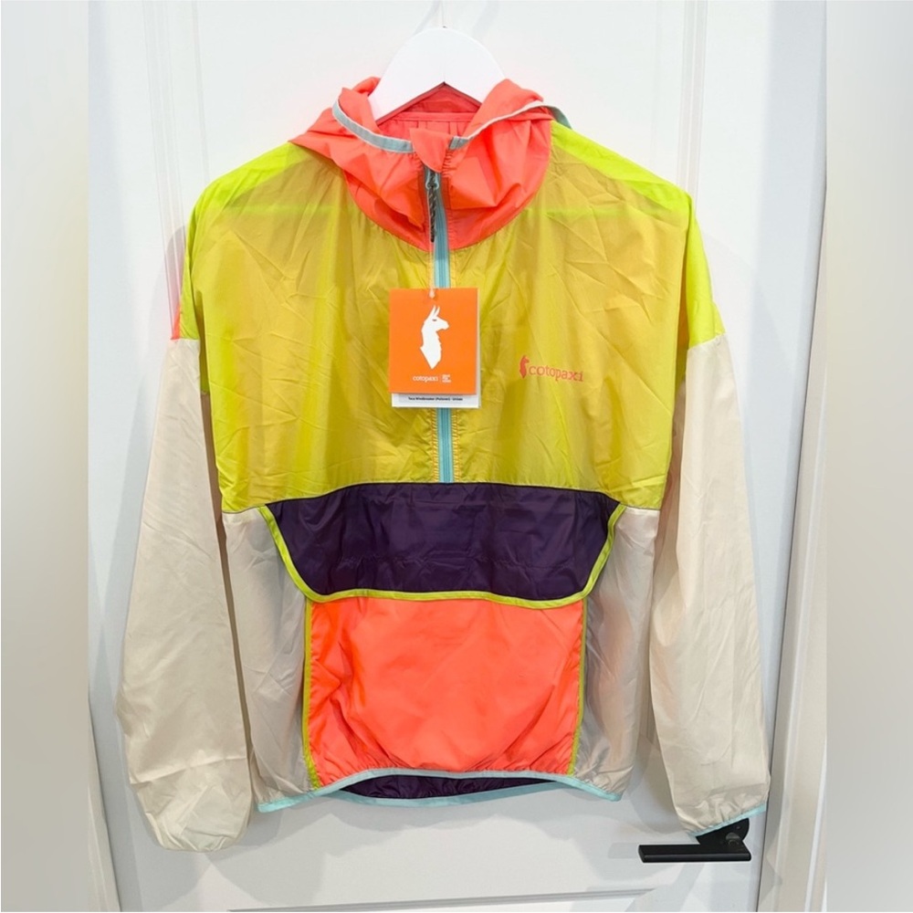Cotopaxi Teca Windbreaker Half Zip Unisex WS Multicolored Lightweight Bo…